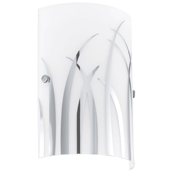 Applique murale Rivato blanche et chromée