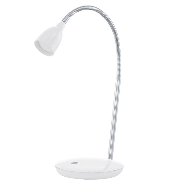 Lampe à poser Durengo blanche et chromée