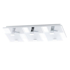 Applique murale Vicaro inox et blanche, verre, L 40,5 cm