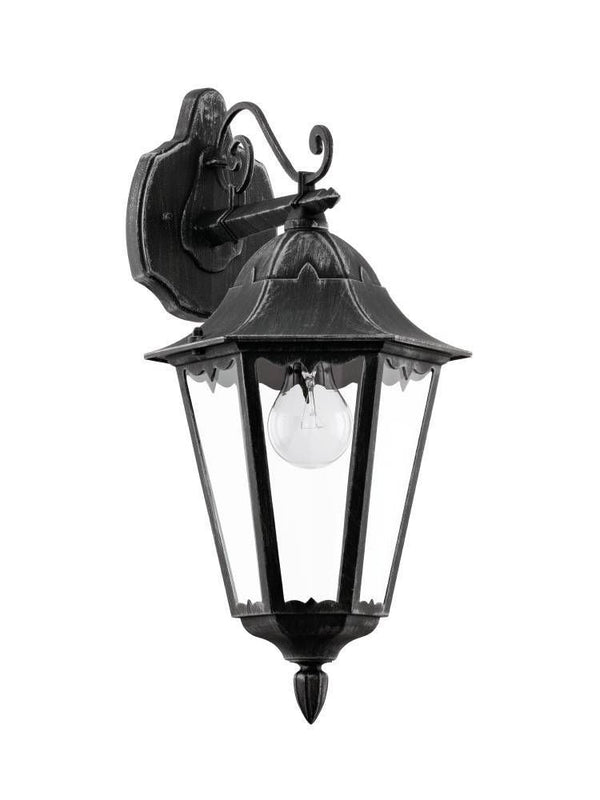 Applique extérieure Navedo noire et argentée, L 28,5 cm (93456)