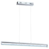 Suspension Cardito 1 chromée et transparente, cristal