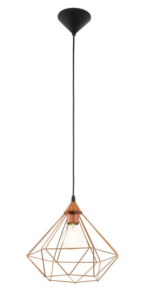 Suspension Tarbes noire et cuivrée (94194)