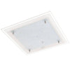 Applique murale Priola blanche et chromée, verre, L 38 cm
