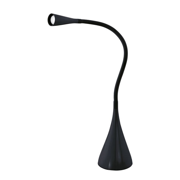 Lampe à poser Snapora aluminium et noire