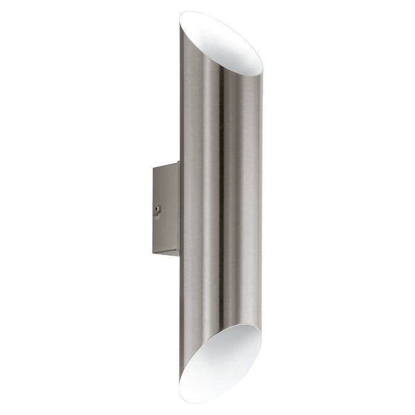 Applique extérieure Agolada inox et blanche