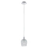 Suspension Bonares 1 chromée, cristal