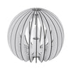Lampe à poser Cossano bois et blanche, Ø 26 cm