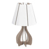 Lampe à poser Cossano bois et marron, H 45 cm