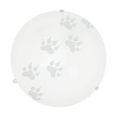 Plafonnier Mars blanc, verre