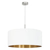 Suspension Pasteri blanche et cuivrée, tissu
