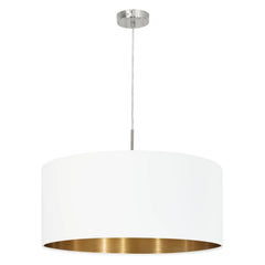 Suspension Pasteri blanche et cuivrée, tissu