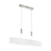 Suspension Romao 1 chromée et blanche, lin