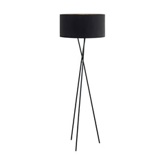 Lampadaire Fondachelli noir, tissu