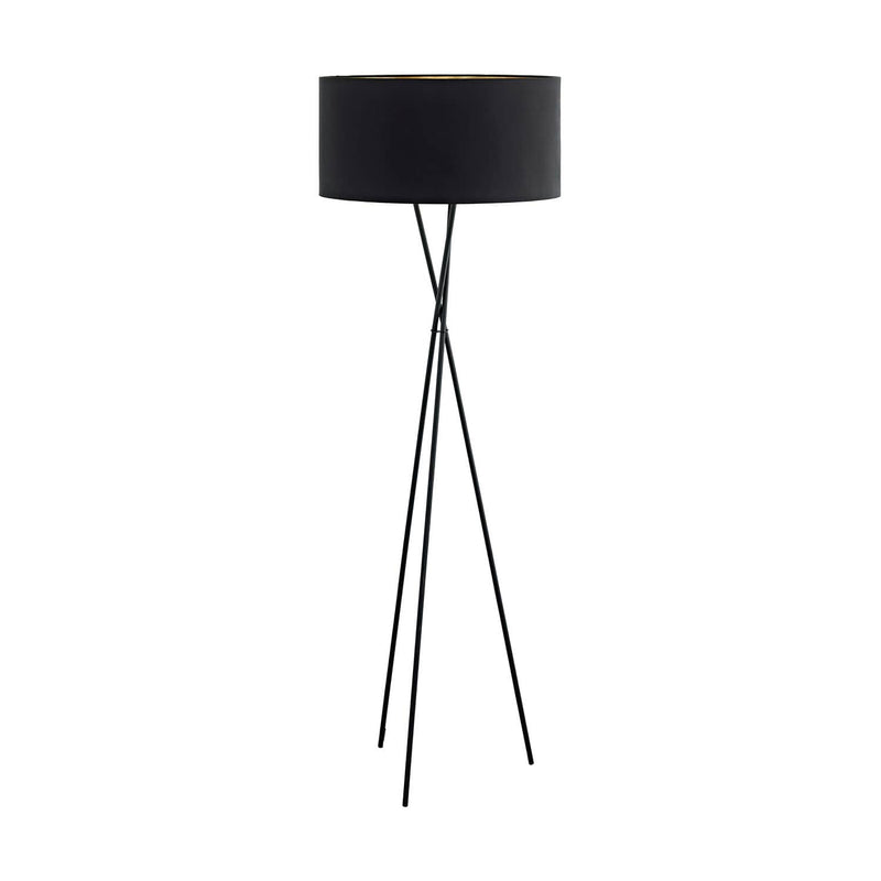 Lampadaire Fondachelli noir, tissu