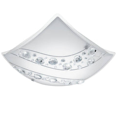 Applique murale Nerini blanche et noire, cristal