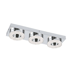 Plafonnier Fradelo chromé, cristal, L 44 cm (95663)