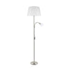 Lampadaire Conesa nickel satiné, verre