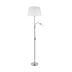 Lampadaire Conesa nickel satiné, verre
