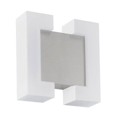 Applique extérieure Sitia nickel et blanche mat