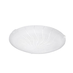 Plafonnier Margitta 1 blanc et transparent, verre, Ø 24,5 cm