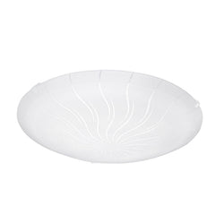 Plafonnier Margitta 1 blanc et transparent, verre, Ø 31,5 cm
