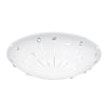 Plafonnier Margitta 1 blanc et transparent, cristal