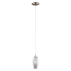 Suspension Farsala nickel et noire, verre, H 110 cm (96343)