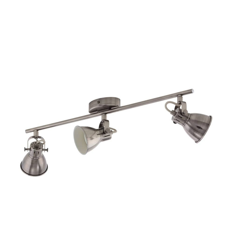 Spot Seras nickel et crème, L 59,5 cm
