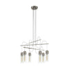 Suspension Zacharo nickel et transparente, verre