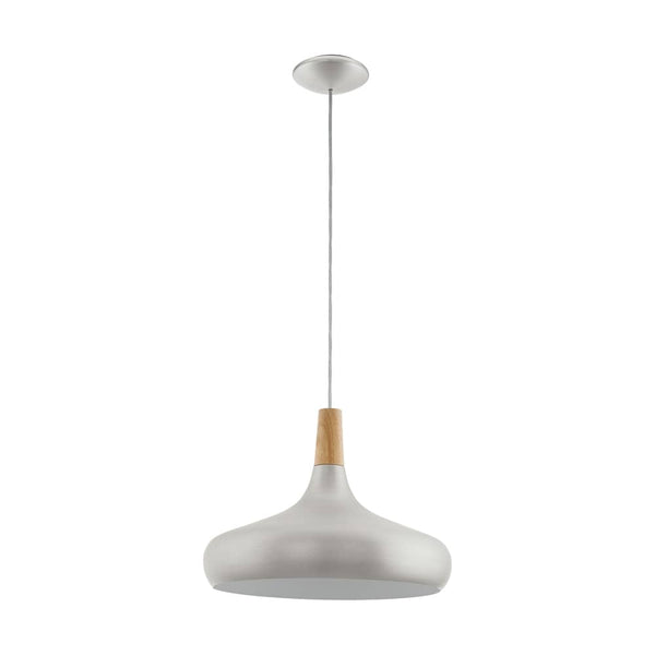 Suspension Sabinar argentée et marron, bois (96986)