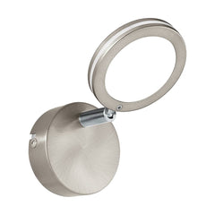 Spot Karystos nickel et blanc, Ø 8,5 cm