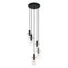 Suspension Montefino 5 lumières transparente