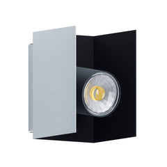 Applique murale Viserba aluminium et noire