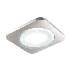 Plafonnier Puyo-s nickel satiné, L 51 cm