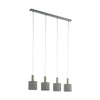 Suspension Concessa 2 4 lumières grise