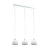 Suspension Roccaforte 3 lumières blanche