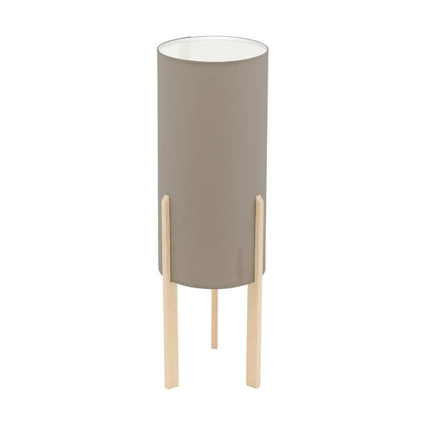 Lampe à poser Campodino taupe, bois