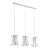 Suspension Locubin 3 lumières blanche