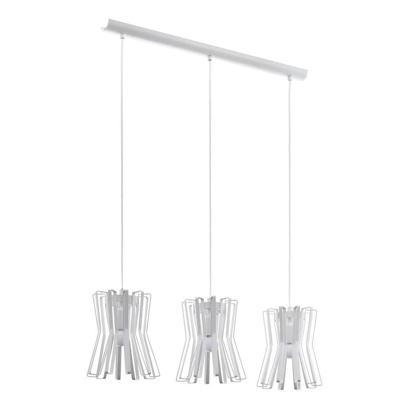 Suspension Locubin 3 lumières blanche