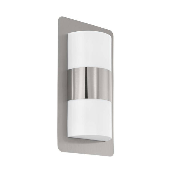 Applique extérieure Cistierna inox et blanche