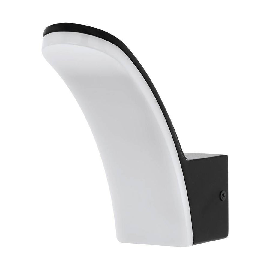 Applique murale noire et blanche vue de profil sur fond blanc