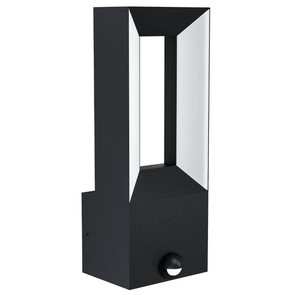 Applique extérieure Riforano noire et blanche, L 9,5 cm