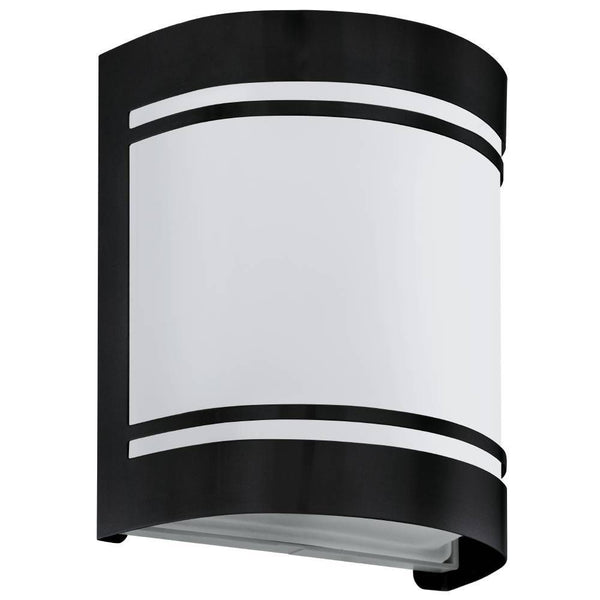 Applique extérieure Cerno noire et blanche, L 10,5 cm