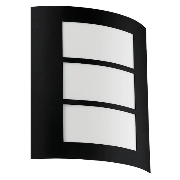 Applique extérieure City noire et blanche, L 9 cm
