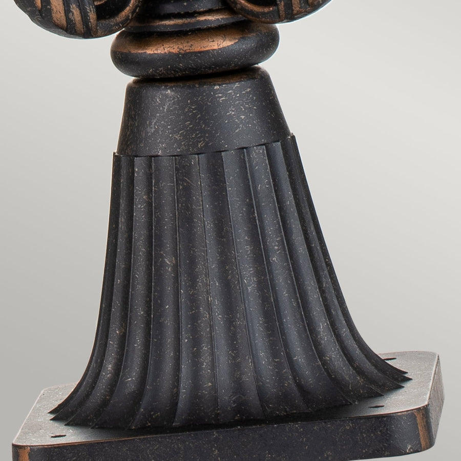 Lampadaire extérieur Baltimore bronze, verre, H 68 cm
