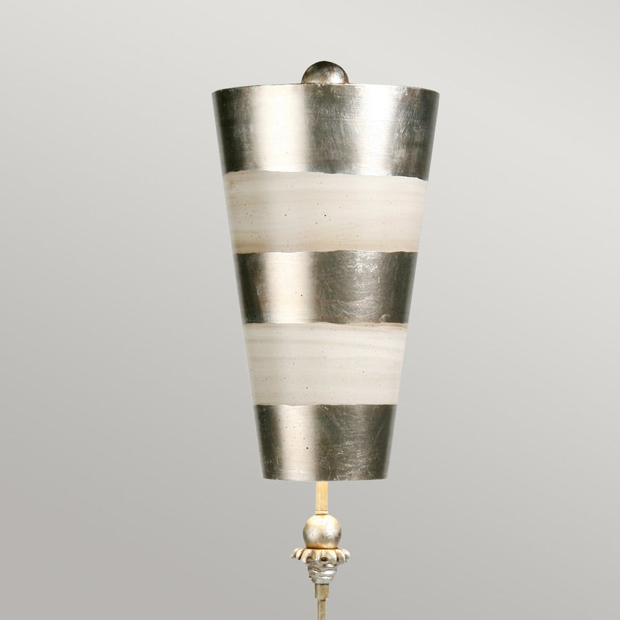 Lampe à poser Tivoli argentée et crème