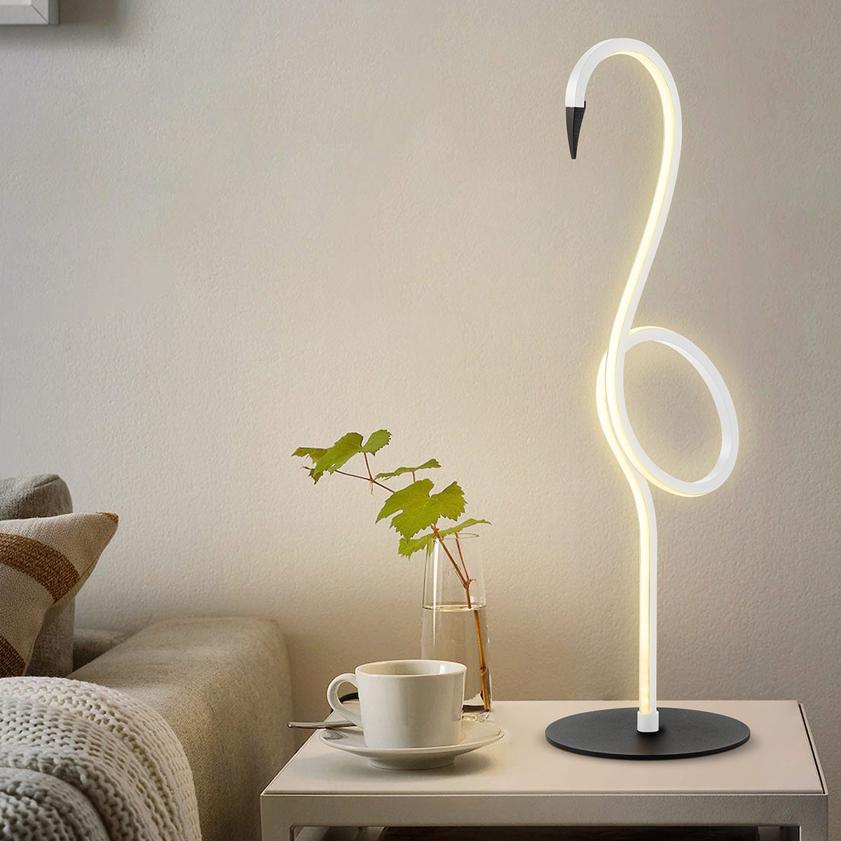 Lampe à poser Flamingo blanche
