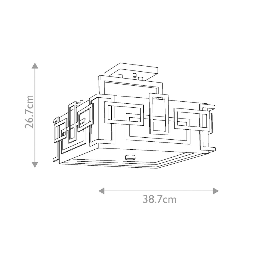 Plafonnier Lanza 3 lumières bronze