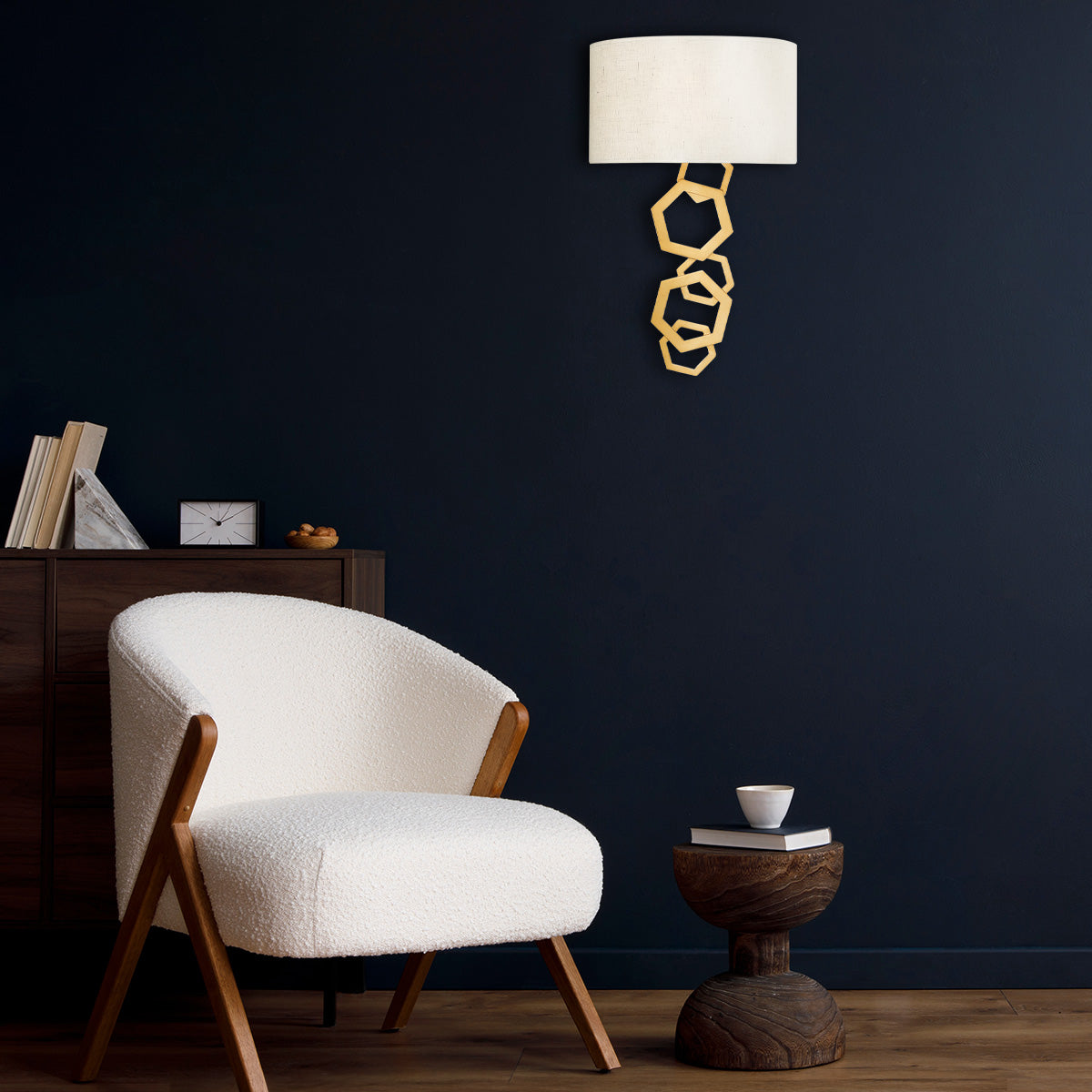 Applique murale Moxie 2 lumières dorée