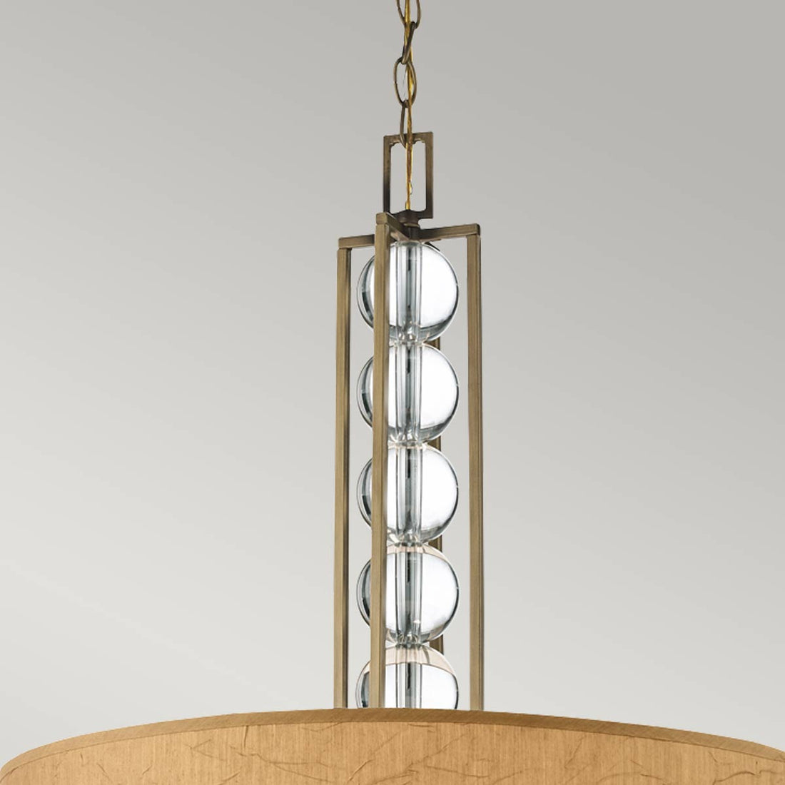 Suspension Celestial 3 lumières bronze, cristal